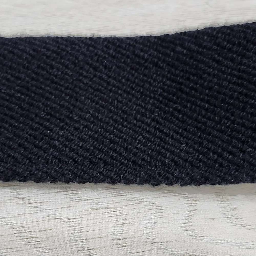 Men's Woven Belt Canvas & Leather Stretch 46-48 Silver Buckle Dominican Republic